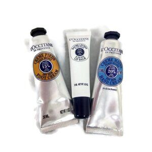 L'OCCITANE Shea Butter Hand Cream & Foot Cream & Lip Balm Set NEW